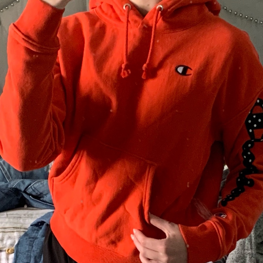 Size small orange Champion hoodie
